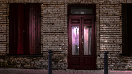 Door to the old building in the oldtown