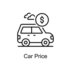 Car Price Vector line icons for your digital or print projects.