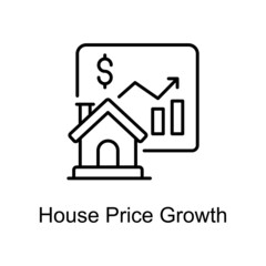 House Price Growth Vector line icons for your digital or print projects.