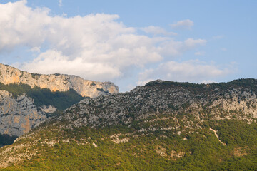 The Gorges du Verdon in Europe, France, Provence Alpes Cote dAzur, Var, in summer, on a sunny day.