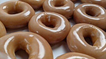 A fresh batch of doughnuts