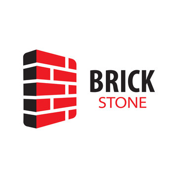 Vector set of logos brick stones, construction
