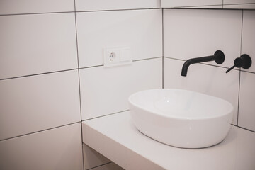 a bathroom of a rural house.