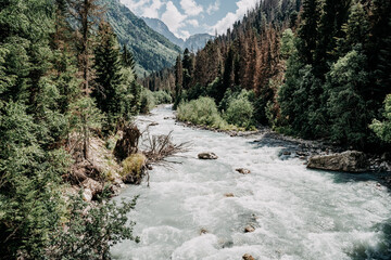 river in the mountains