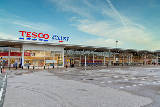 View of a Tesco Extra supermarket