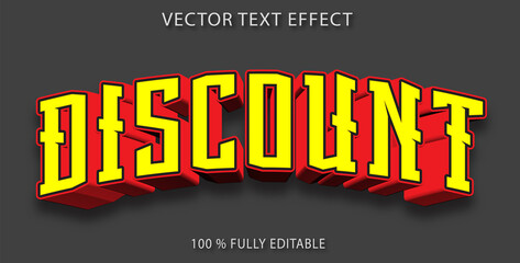 33d red bold discount text effect