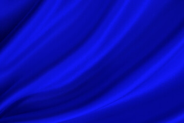 シルクのドレープ　青