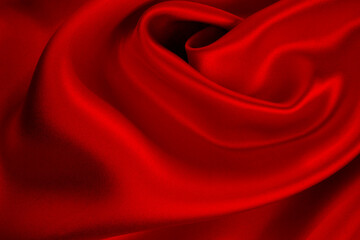 シルクのドレープ　赤