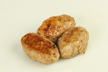 Fototapeta na wymiar Homemade roasted cutlet minced meat