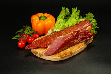 Delicous smoked pork for snack