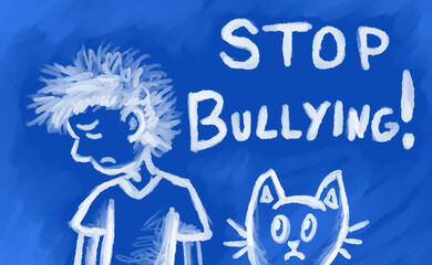 Simple Stylized Stop Bullying Card