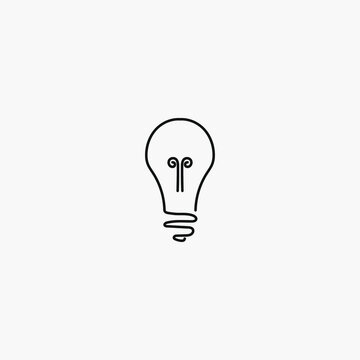 innovation bulb icon in color icon