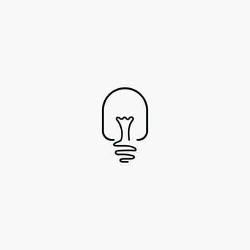 innovation bulb icon in color icon