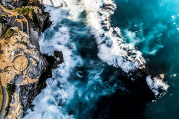 Long Exposure Drone Photo of Bondi Beach Sydney Australia