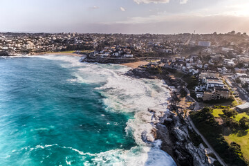 Long Exposure Drone Photo of Bondi Beach Sydney Australia