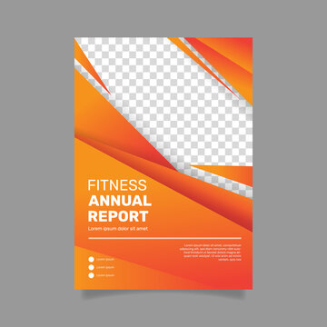 Gradient fitness annual report template. - Vector.