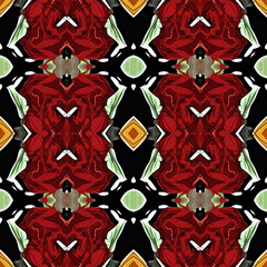 Abstract retro geometric seamless pattern