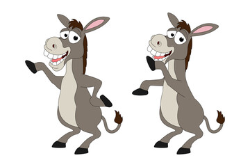 cute donkey animal cartoon illustration