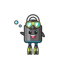 the padlock diver cartoon character