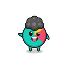 chart character as the afro boy