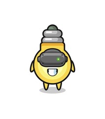 cute light bulb using VR headset