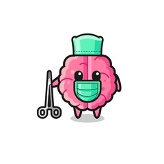 surgeon brain mascot character