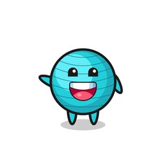 happy exercise ball cute mascot character
