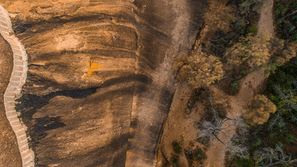 Drone Shot of Wave Rock at Hyden Australia