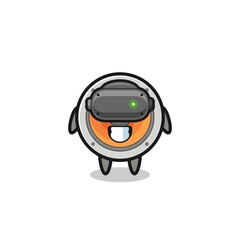 cute loudspeaker using VR headset