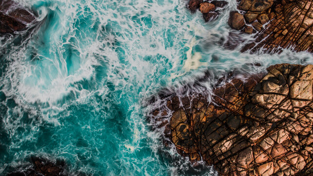 Long Exposure Drone shot of Canal Rocks