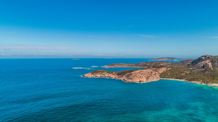 Fototapeta na wymiar Drone shot of Thistle Cove Cape Le Grand Western Australia