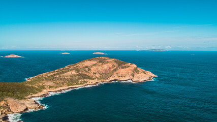 Fototapeta premium Drone shot of Thistle Cove Cape Le Grand Western Australia
