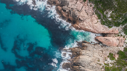 Stylized Filter Long Exposure Drone shot of Observatory Point Esperance Western Australia