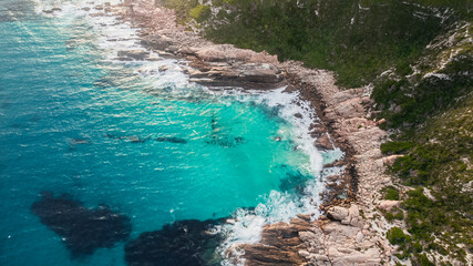 Stylized Filter Long Exposure Drone shot of Observatory Point Esperance Western Australia