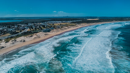 Stylized Drone shot of Cronulla Beach Sydney Australia