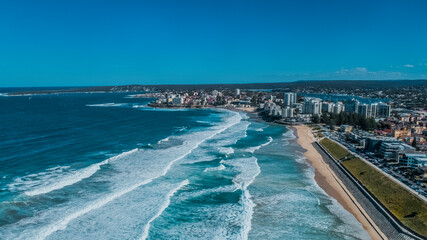 Stylized Drone shot of Cronulla Beach Sydney Australia