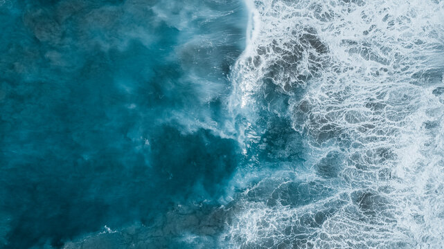 Stylized Drone shot of Cronulla Beach Waves Sydney Australia © Overflightstock