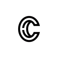 c h ch hc initial logo design vector template