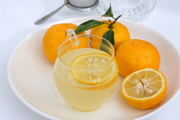 柚子のホットドリンク