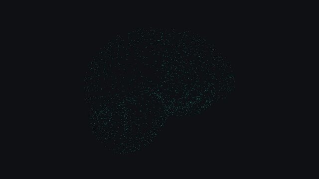 3D rendering of an exploding brain. 