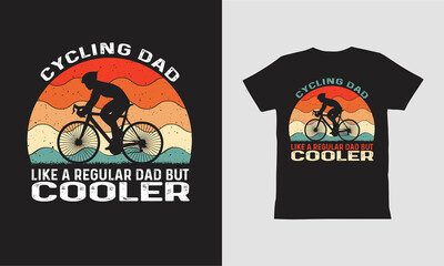 Cycling Dad Retro vintage and Fathers day shirt . 