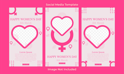 international women's day social media stories template design