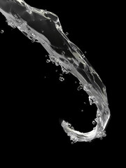 3D Rendering of a Clear Liquid Water Flow