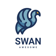 Illustration vector graphic of Swan, good for logo design