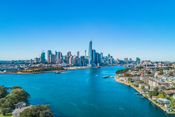 Fototapeta na wymiar Drone Shot of Sydney Harbour