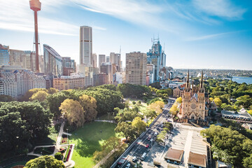 Drone Shot of Sydney CBD