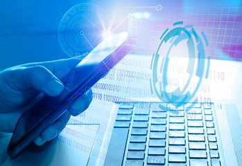 Artificial intelligence, Machine learning and technology for digital transformation processing for business data analysis