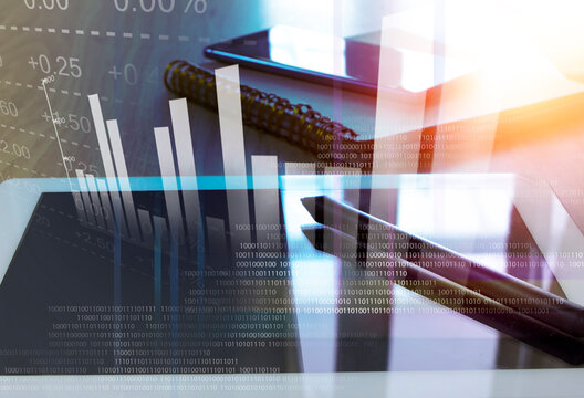 Digital Marketing data analytics, Conversion Rate , Online contents and social media management concept 