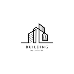 Obraz premium property logo illustration house real estate design vector