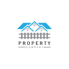 property logo illustration house real estate design vector